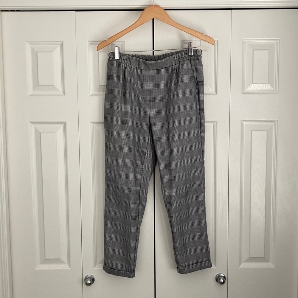 Twik ankle length houndstooth check pants